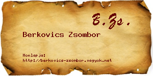 Berkovics Zsombor névjegykártya